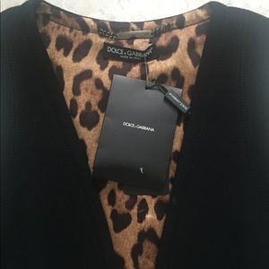 Dolce &Gabbana black wool vest.